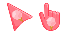 Algodón de Azúcar sobre Fondo Rosa Coral cursor