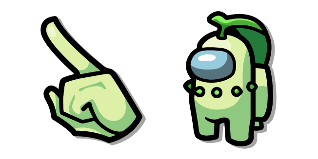 Among Us Personaje Pokémon Chikorita Verde Cursor