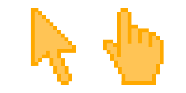 Saffron Mango Orange Pixel Cursor