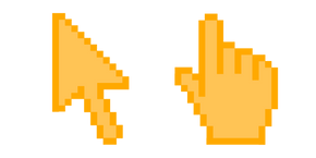 Mango Azafrán Naranja Píxel cursor
