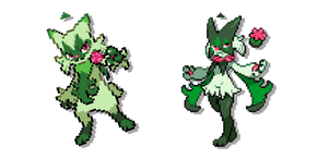 Pokemon Floragato y Meowscarada Píxel cursor