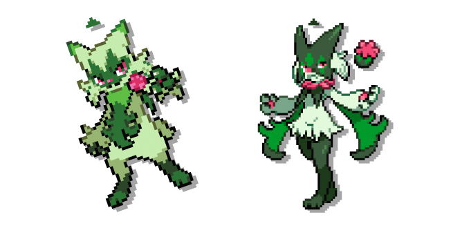 Pokemon Floragato y Meowscarada Píxel Cursor