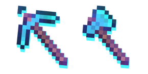 Minecraft Enchanted Diamond Axe and Enchanted Diamond Pickaxe Cursor