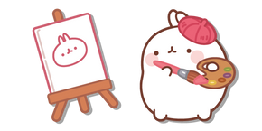 Курсор Molang Artist and an Easel