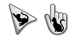 Black Cat on Light Gray Background Cursor
