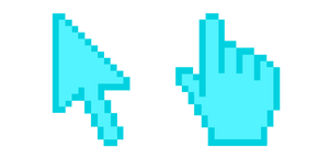 Electric Blue Pixel Cursor
