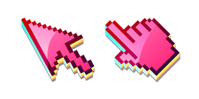 3D Raspberry Jelly Pixel Cursor