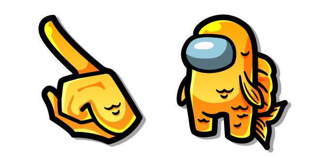 Among Us Personaje Pez Dorado Naranja Cursor