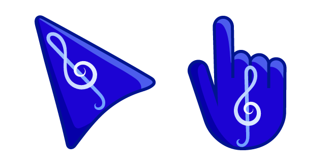 Treble Clef on Cobalt Blue Background курсор