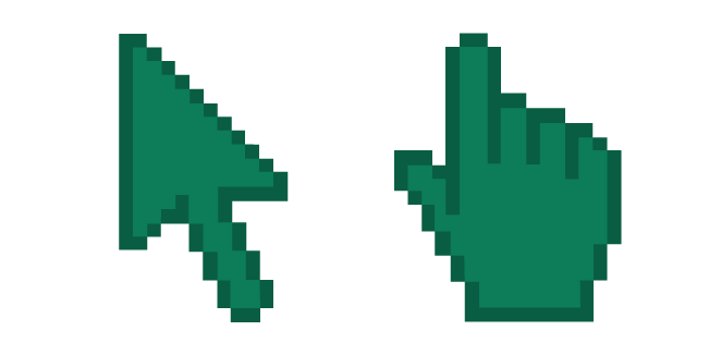 Jungle Green Pixel Cursor