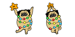 Cute Christmas Tree Pug Curseur