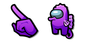 Курсор Among Us Purple Seahorse Character