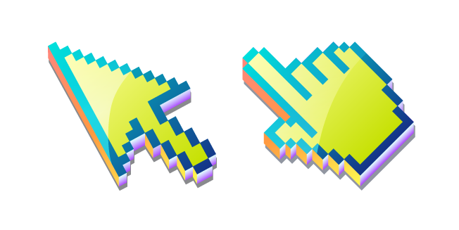 3D Pluie d'Été Pixel Cursor