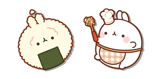 Molang Cuisinier et Molang Onigiri Cursor