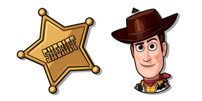 Toy Story Woody and his Sheriff Badge Cursor
