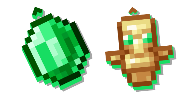 Minecraft Esmeralda y Tótem de Inmortalidad Cursor