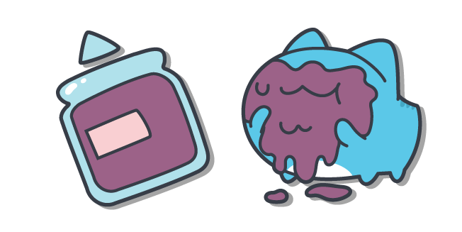Bugcat Capoo and a Jar of Blueberry Jam курсор