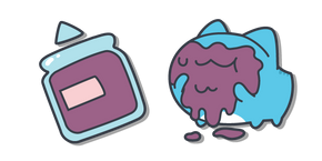 Bugcat Capoo and a Jar of Blueberry Jam Cursor