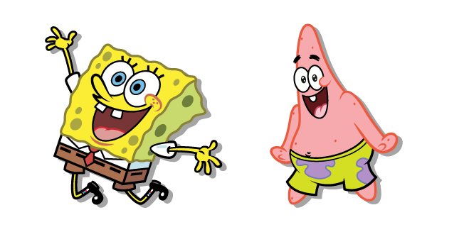 Bob Esponja y Patricio como Amigos Felices Cursor