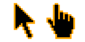 Orange Web Pixel Cursor
