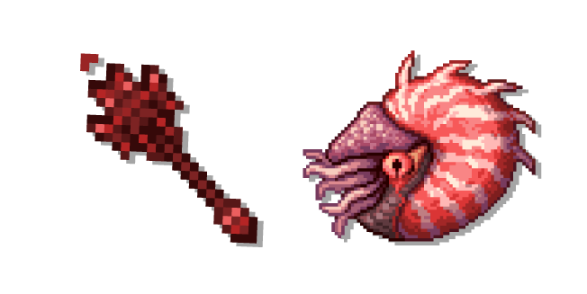 Terraria Nautilo Terrible y Báculo Sanguinario Cursor