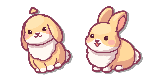 Kawaii Conejito Marrón Claro Cursor