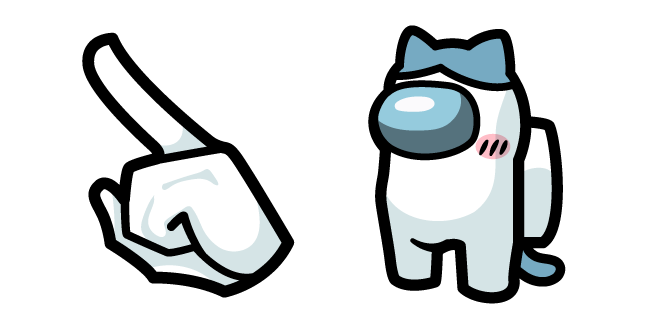 Among Us Personaje Hachiware Blanco Cursor