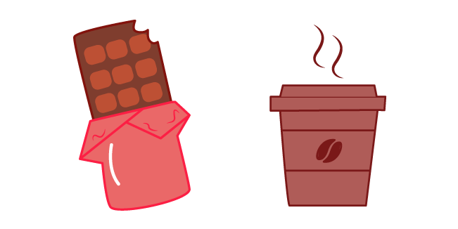 Tasse de Café et Barre de Chocolat Cursor