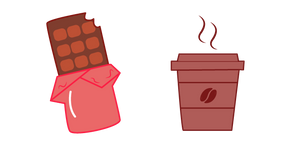 Cup of Coffee and Chocolate Bar Cursor