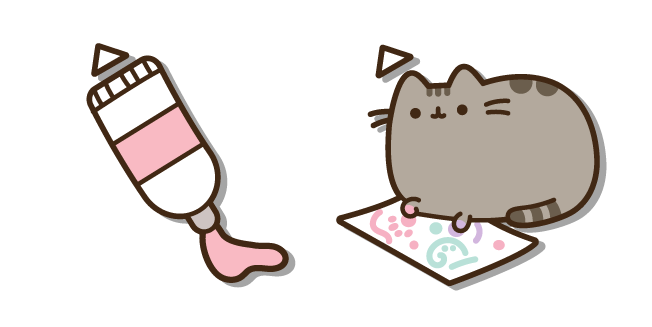 Pusheen Artist and a Paint Tube курсор