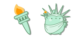 Molang Estatua de la Libertad y una Antorcha cursor