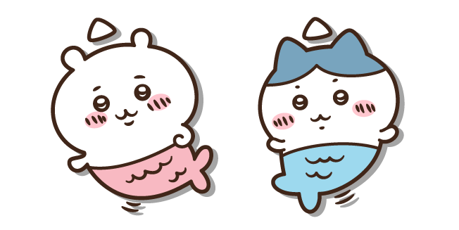 Chiikawa y Hachiware como Sirenas Cursor