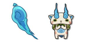 Yo-kai Watch Komasan and his Hitodama Flame Cursor