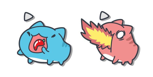 Bugcat Capoo and a Hot Chili Pepper Cursor