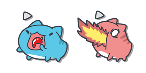 Bugcat Capoo and a Hot Chili Pepper Cursor