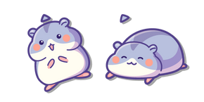 Kawaii Happy Gray Hamster Cursor