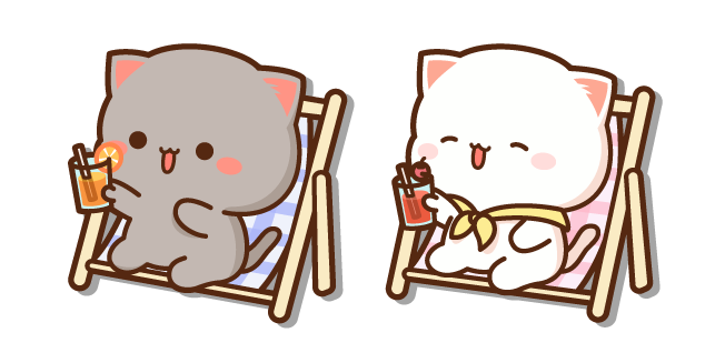Mochi Mochi Peach Cats Peach and Goma with Lemonades Cursor