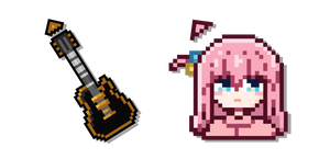 Bocchi the Rock! Hitori Gotoh and Guitar Pixel Cursor