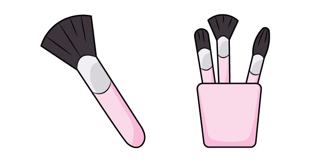 VSCO Girl Pink Makeup Brush Set Cursor