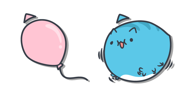 Bugcat Capoo and a Pink Balloon Cursor
