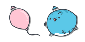 Bugcat Capoo et un Ballon Rose Curseur