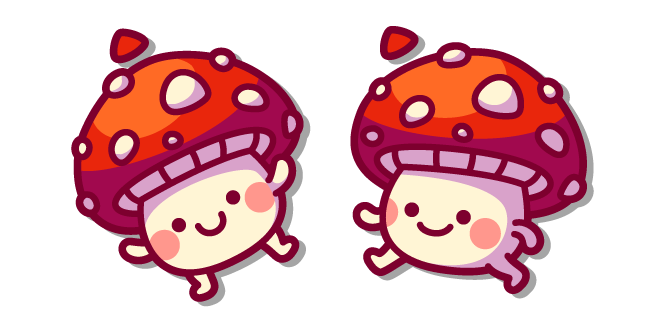 Lindos Hongos Rojos Sonrientes Cursor