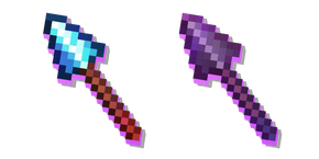 Minecraft Enchanted Diamond Spear and Enchanted Netherite Spear Cursor
