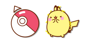 Molang Pikachu and Pokeball Cursor