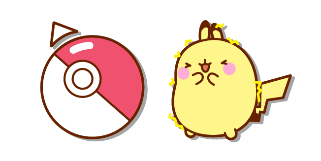 Molang Pikachu y Pokeball Cursor