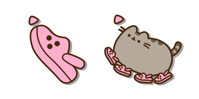 Pusheen en Crocs Rosas Cursor