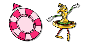 Курсор Cuphead Pirouletta and a Pink Poker Chip
