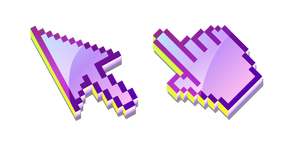 3D Hortensia Violeta Clara Píxel cursor