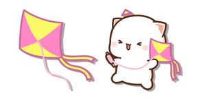 Курсор Mochi Mochi Peach Cat with a Kite