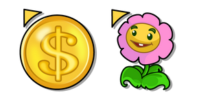 Курсор Plants Vs. Zombies Pink Marigold and a Gold Coin